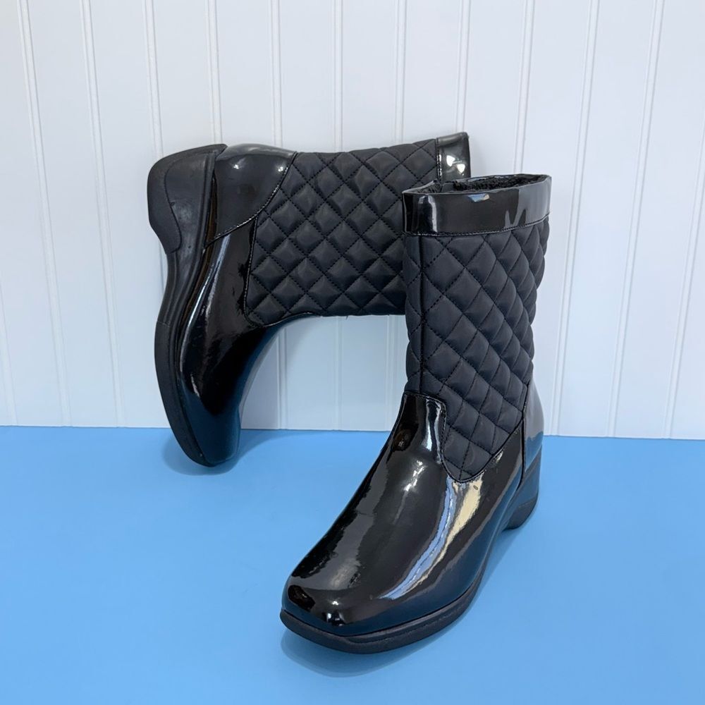 Bass Glacier Women's Black Quilted Calf Height Zipper Boots Size 9M - Picture 16 of 17